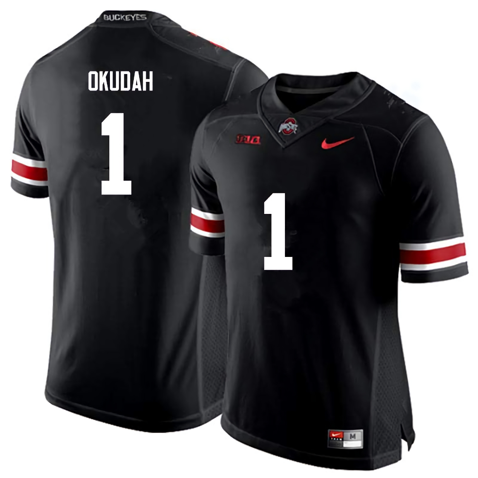 Jeffrey Okudah Ohio State Buckeyes Men's NCAA #1 Nike Black College Stitched Football Jersey DOP8056PO
